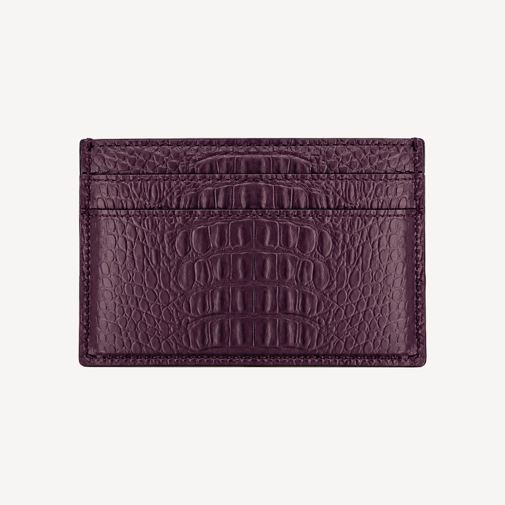 Port Card, Piele Vitel, Textura Aligator