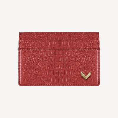 Port Card, Piele Vitel, Textura Aligator