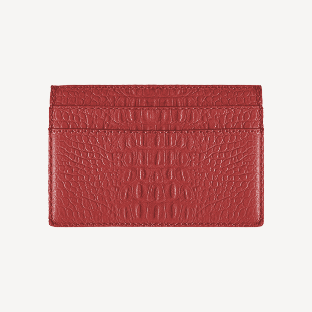 Port Card, Piele Vitel, Textura Aligator