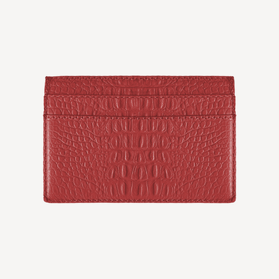 Port Card, Piele Vitel, Textura Aligator