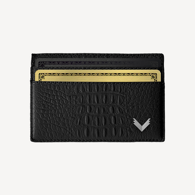 Port Card, Piele Vitel, Textura Aligator