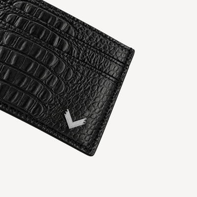 Port Card, Piele Vitel, Textura Aligator