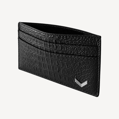 Port Card, Piele Vitel, Textura Aligator