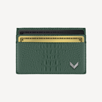 Port Card, Piele Vitel, Textura Aligator