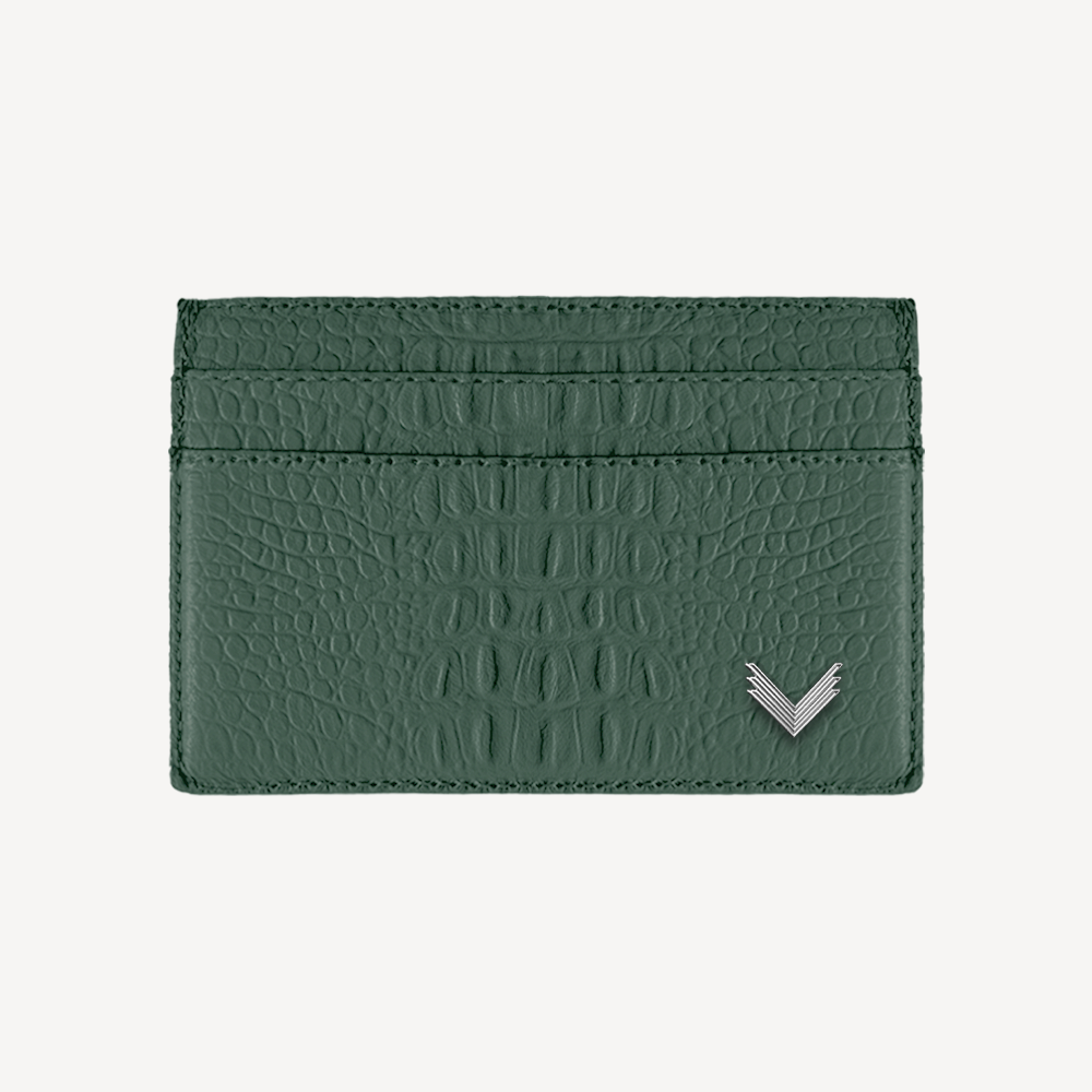 Port Card, Piele Vitel, Textura Aligator