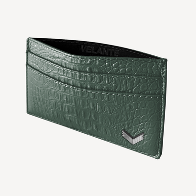 Port Card, Piele Vitel, Textura Aligator