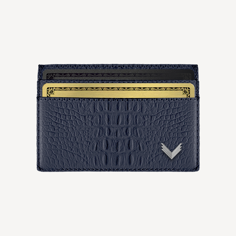 Port Card, Piele Vitel, Textura Aligator