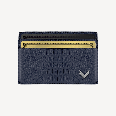 Port Card, Piele Vitel, Textura Aligator