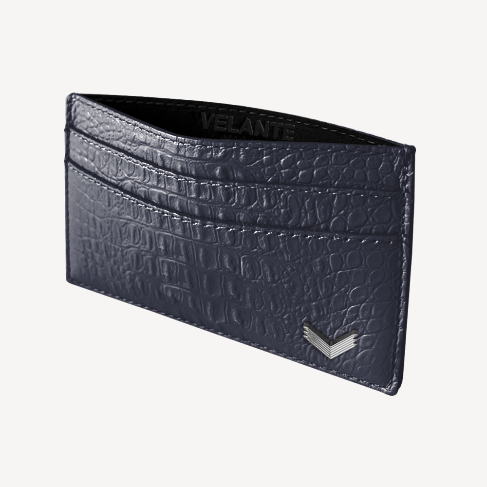 Port Card, Piele Vitel, Textura Aligator