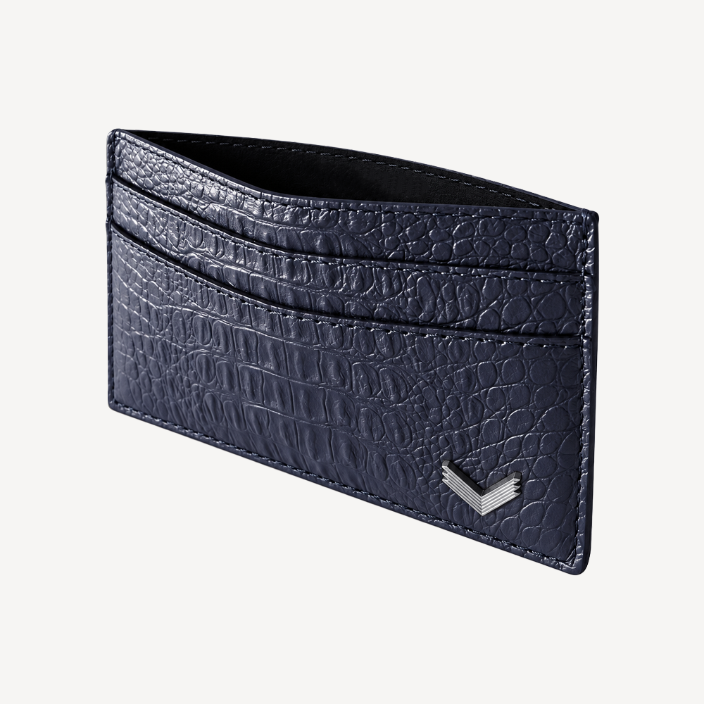 Port Card, Piele Vitel, Textura Aligator