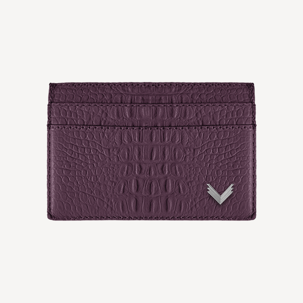 Port Card, Piele Vitel, Textura Aligator