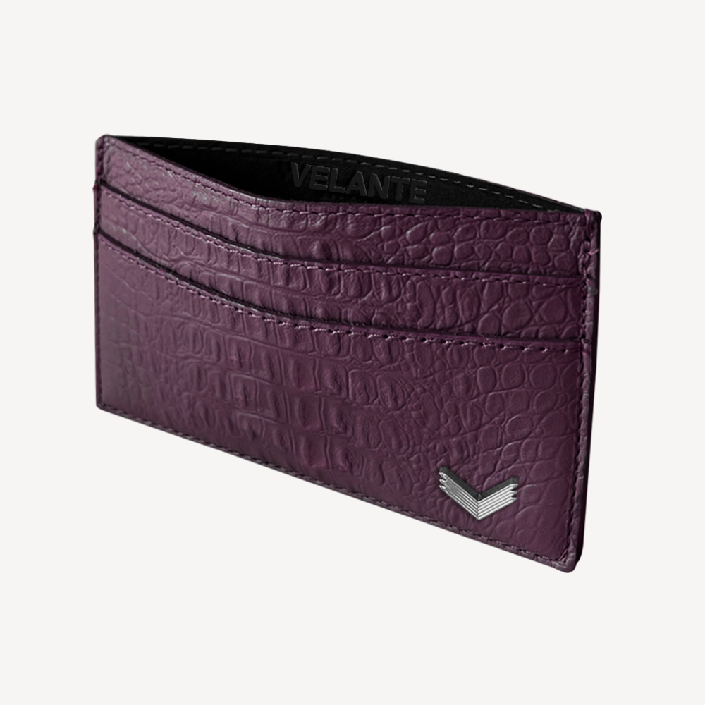 Port Card, Piele Vitel, Textura Aligator