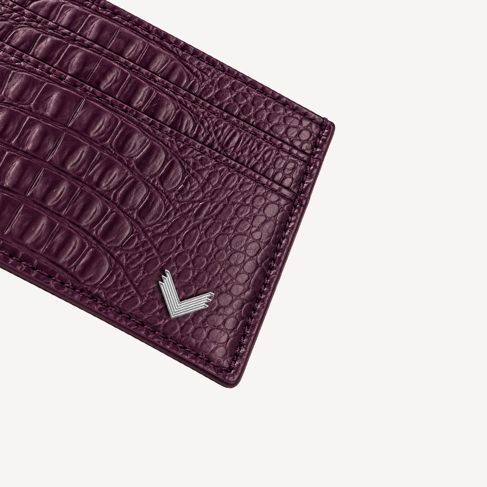 Port Card, Piele Vitel, Textura Aligator