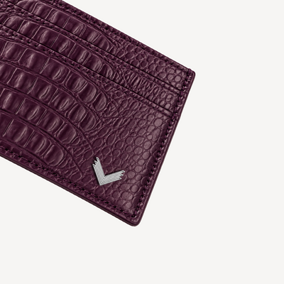 Port Card, Piele Vitel, Textura Aligator