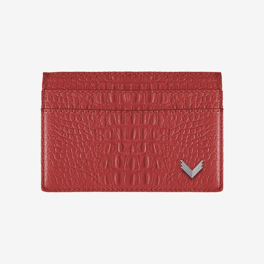 Port Card, Piele Vitel, Textura Aligator