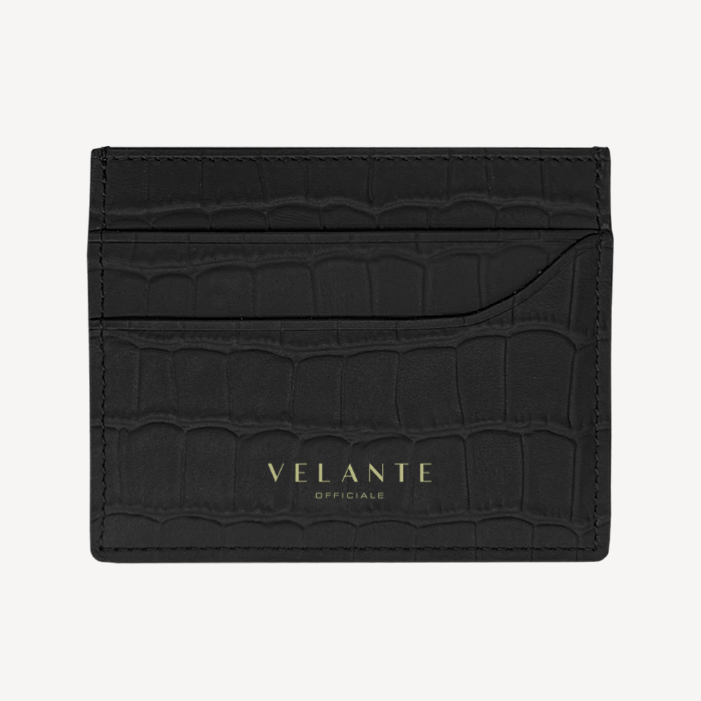Port Card, Piele Vitel, Textura Crocodil