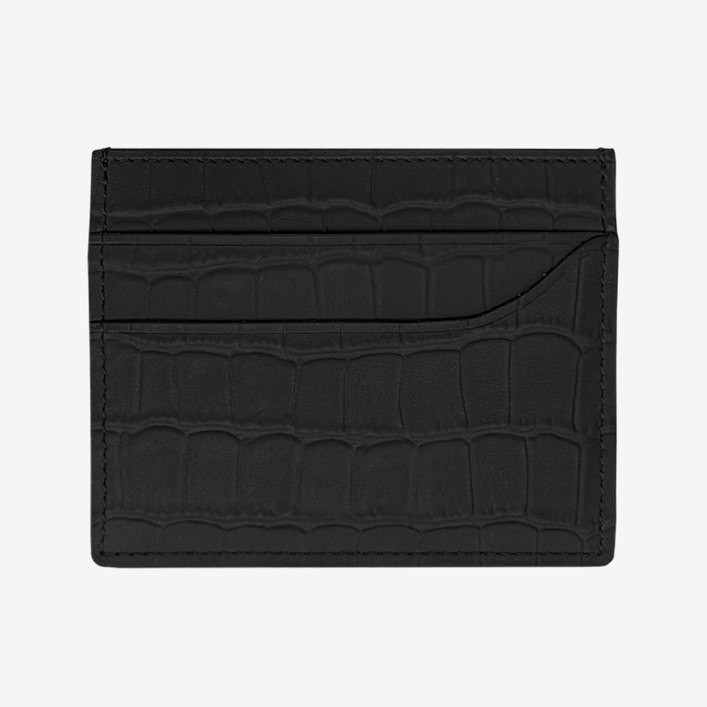 Port Card, Piele Vitel, Textura Crocodil