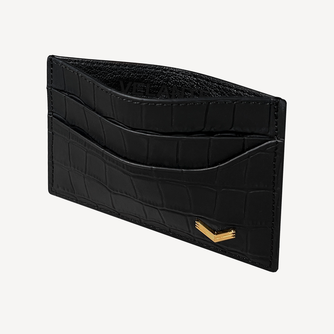 Port Card, Piele Vitel, Textura Crocodil