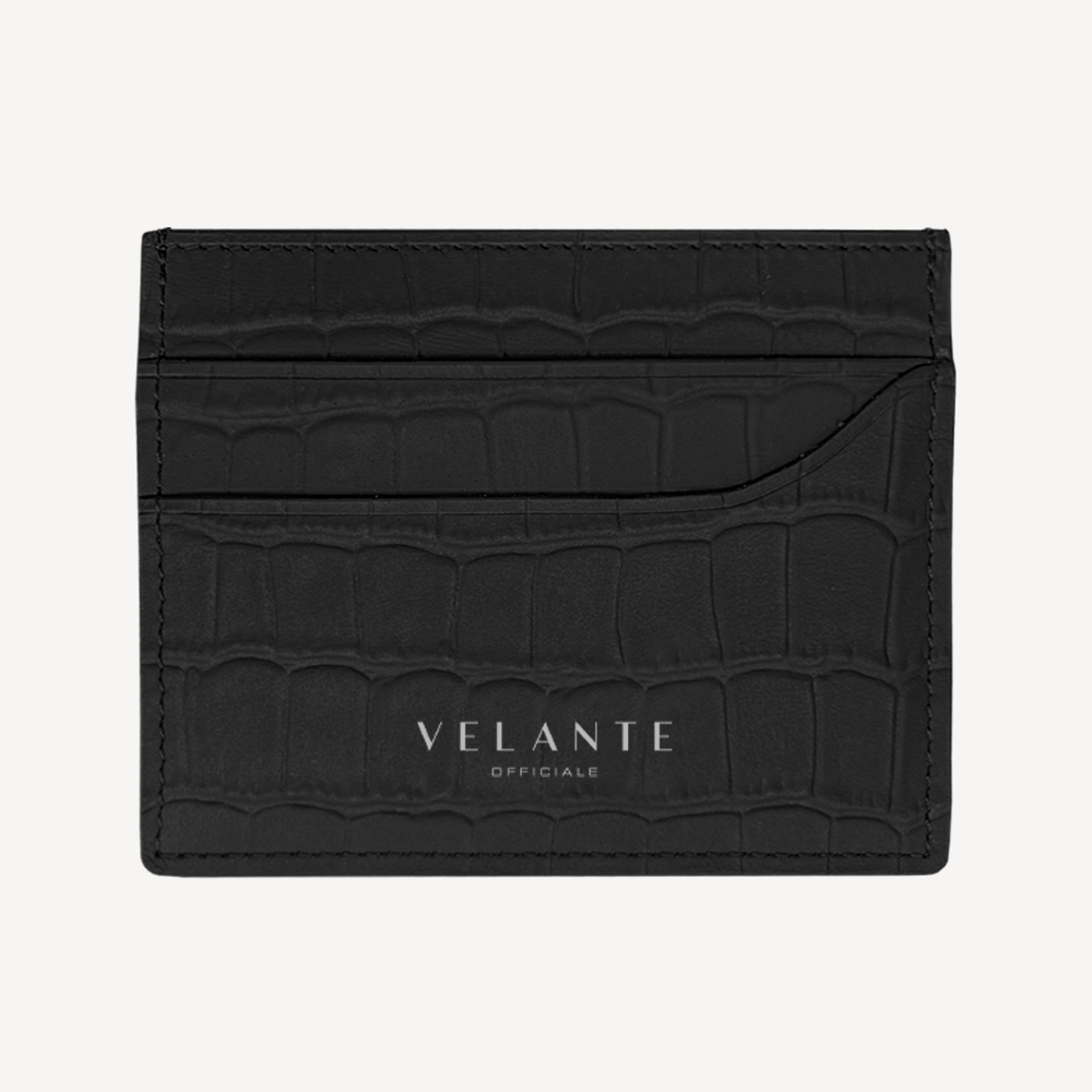 Port Card, Piele Vitel, Textura Crocodil