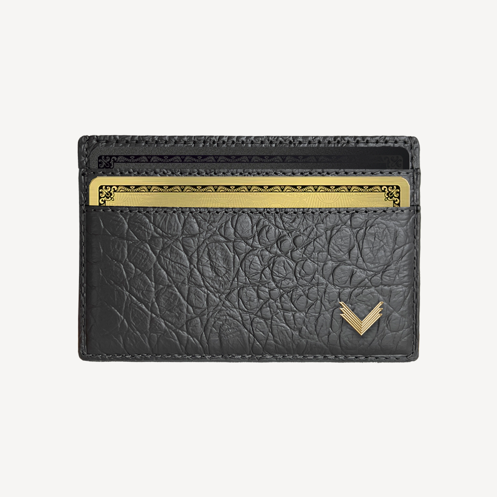 Port Card, Piele Vitel, Textura Crocodil