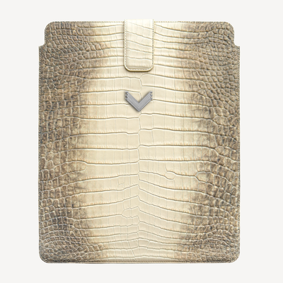 Husa iPad 12.9", Piele Vitel, Textura Crocodil
