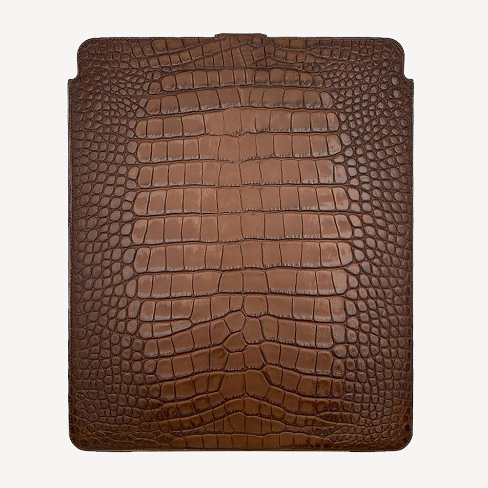 Husa Laptop Macbook 13"/14", Piele Vitel, Textura Crocodil