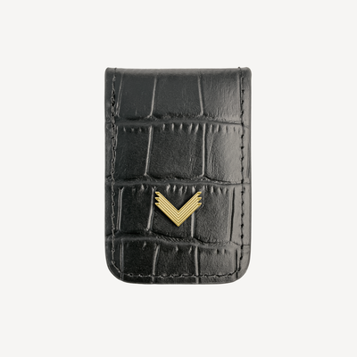 Clip de Bani, Piele Vitel, Textura Crocodil