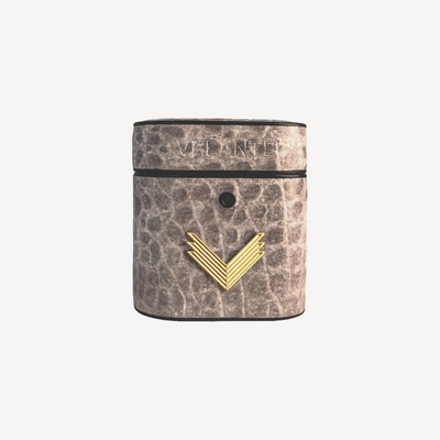 Husa AirPods 1/2, Piele Vitel, Textura Crocodil