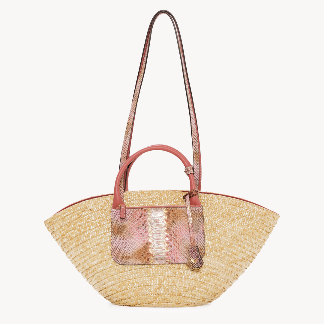 Geanta Panier, Paie Naturale si Piele Piton