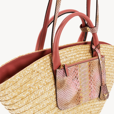 Geanta Panier, Paie Naturale si Piele Piton