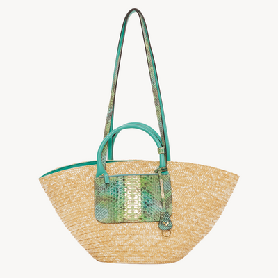 Geanta Panier, Paie Naturale si Piele Piton