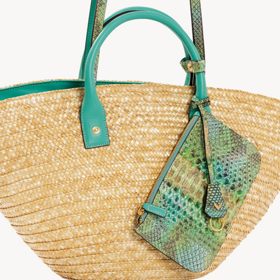 Geanta Panier, Paie Naturale si Piele Piton