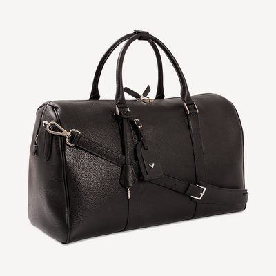 Geanta Overnight, Piele Vitel, Textura Granulata