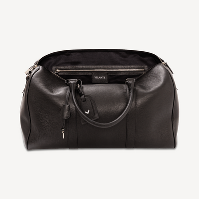 Geanta Overnight, Piele Vitel, Textura Granulata