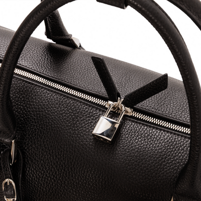Geanta Overnight, Piele Vitel, Textura Granulata