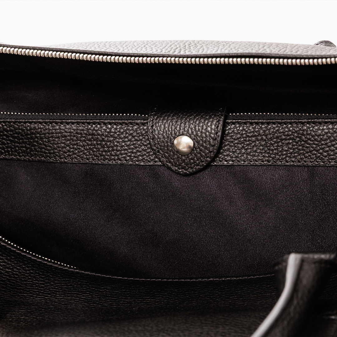 Geanta Overnight, Piele Vitel, Textura Granulata