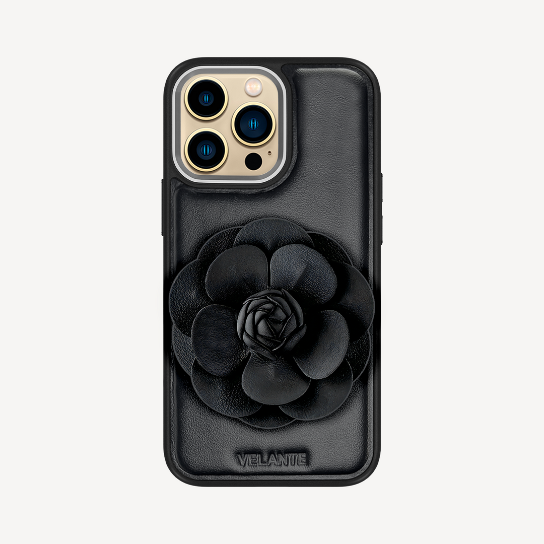 Husa Telefon iPhone 14 Pro, Piele Vitel, Camellia
