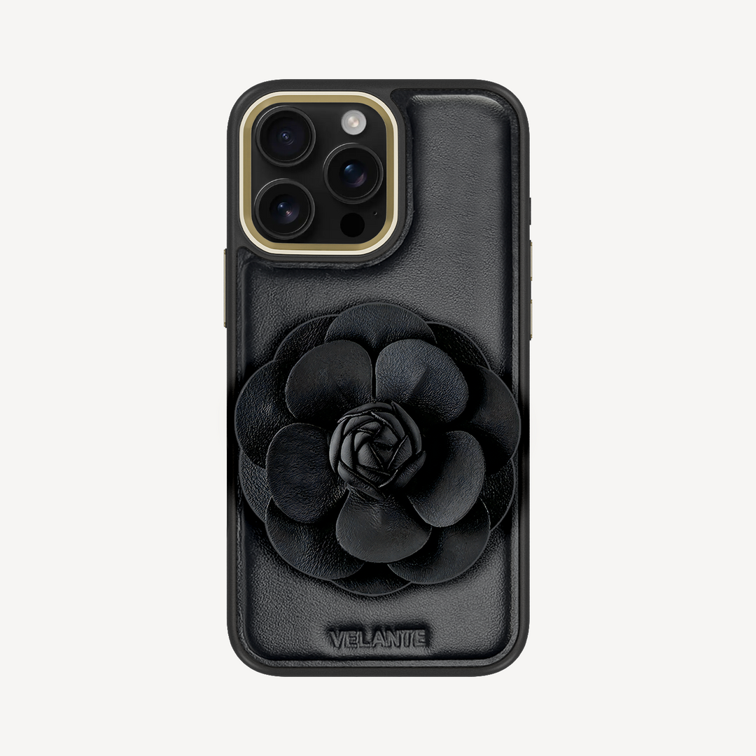 Husa Telefon iPhone 16 Pro, Piele Vitel, Camellia
