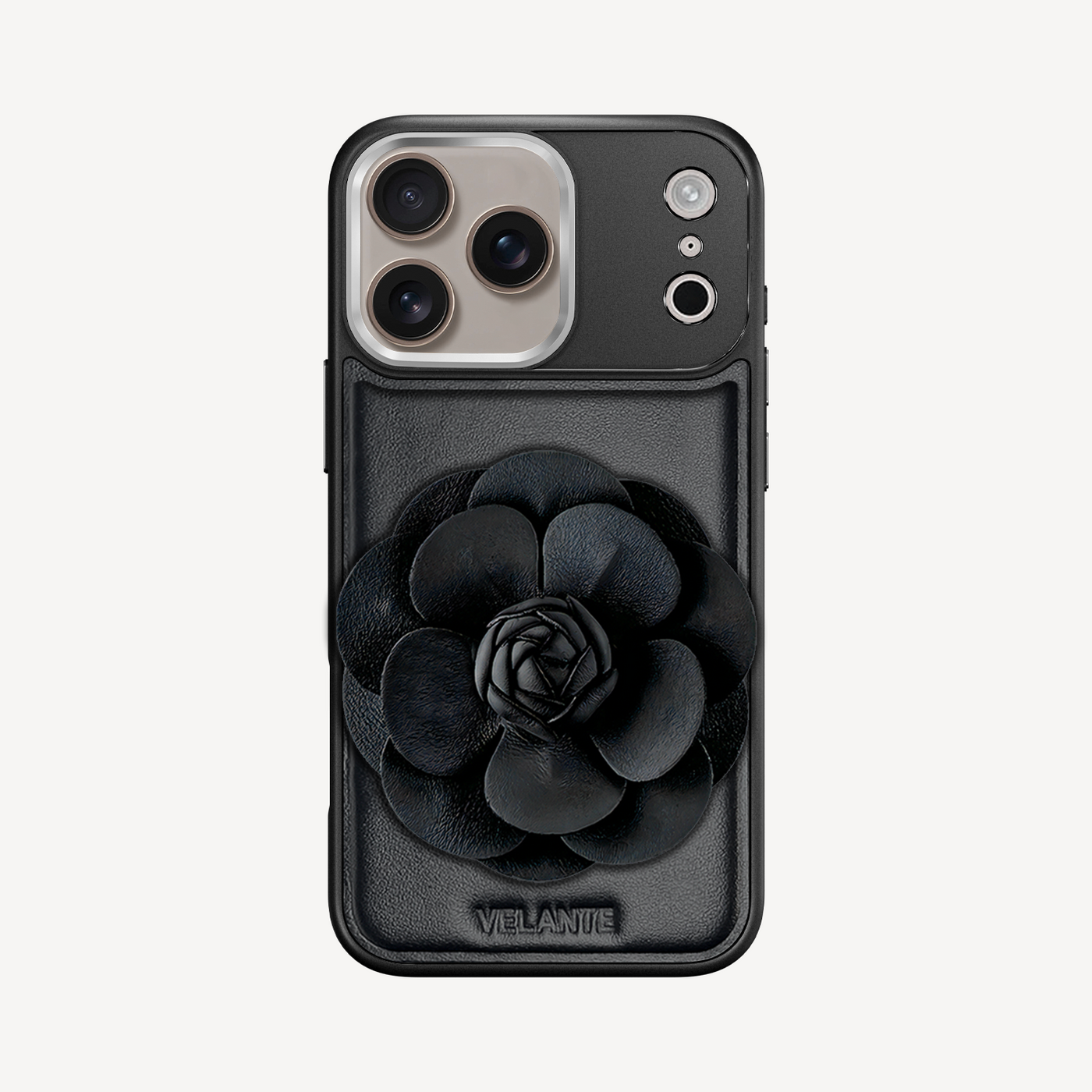 Husa Telefon iPhone 17 Pro Max, Piele Vitel, Camellia