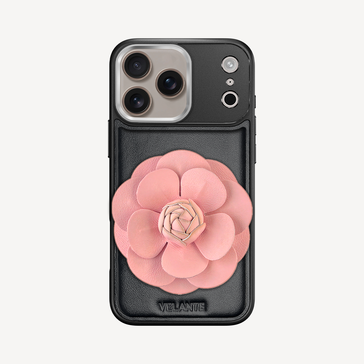 Husa Telefon iPhone 17 Pro, Piele Vitel, Camellia