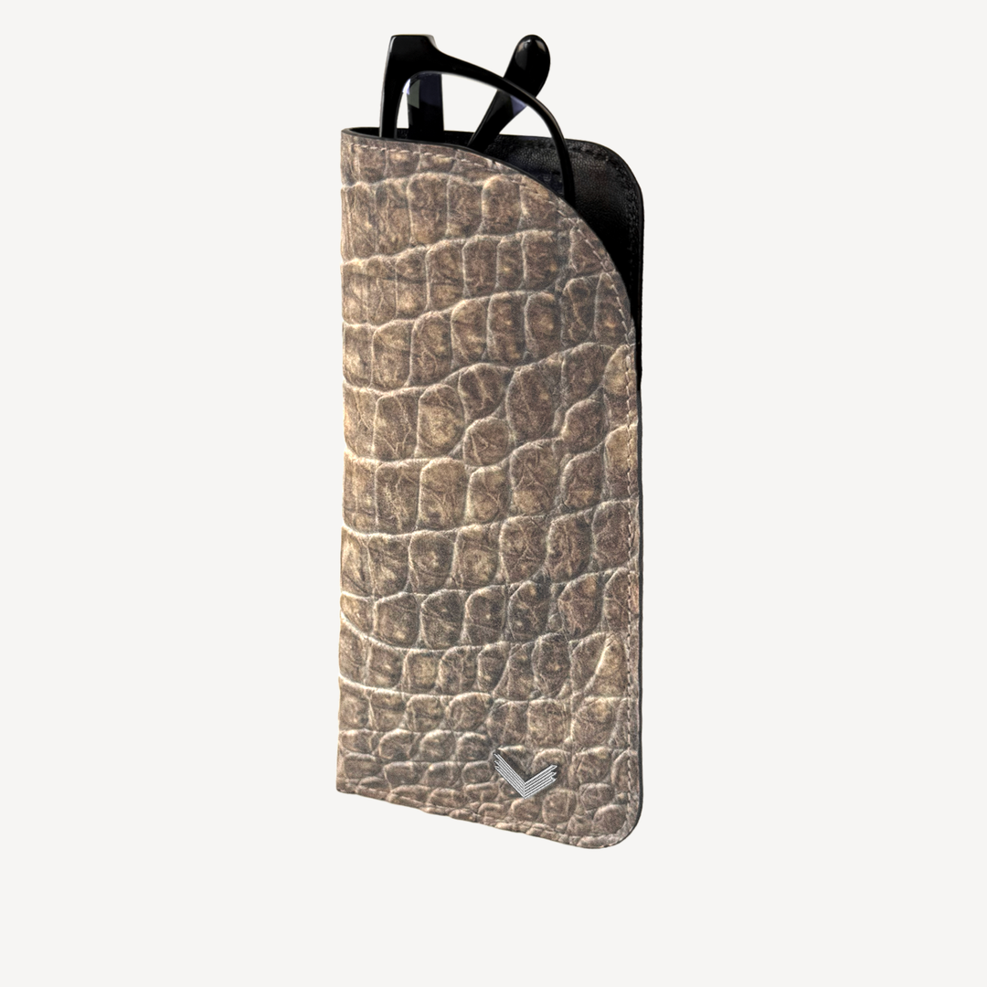 Toc Ochelari, Piele Vitel, Textura Crocodil