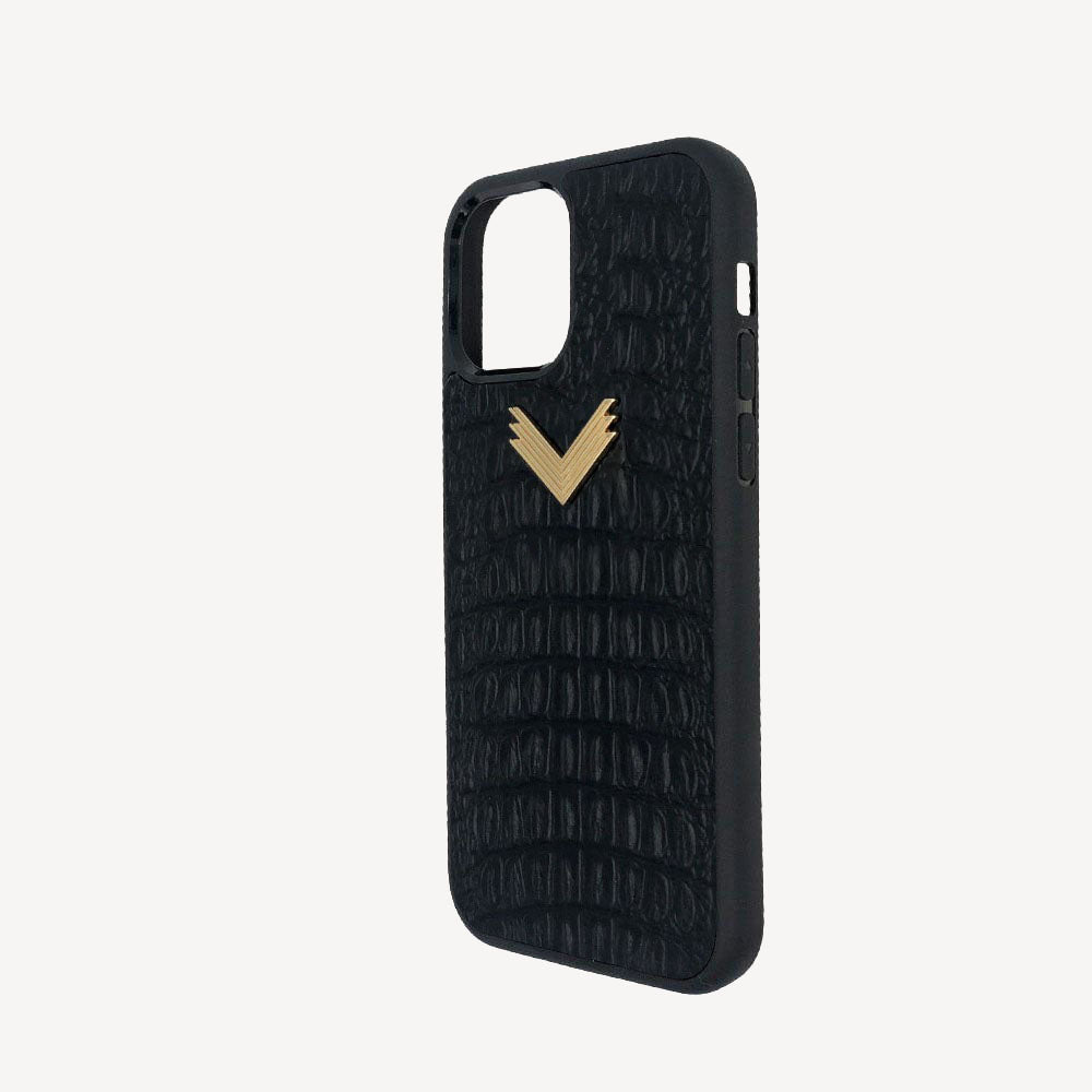 Husa Telefon iPhone 13, Piele Vitel, Textura Aligator