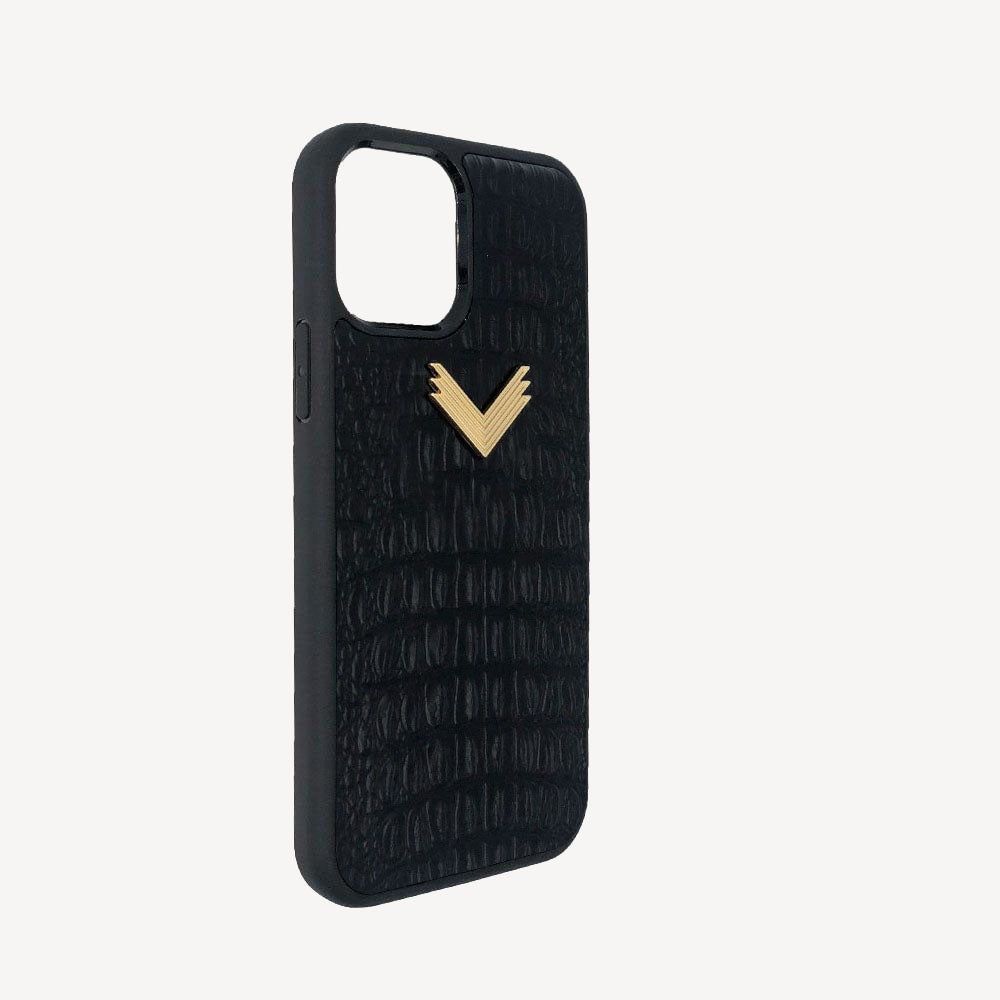 Husa Telefon iPhone 13, Piele Vitel, Textura Aligator