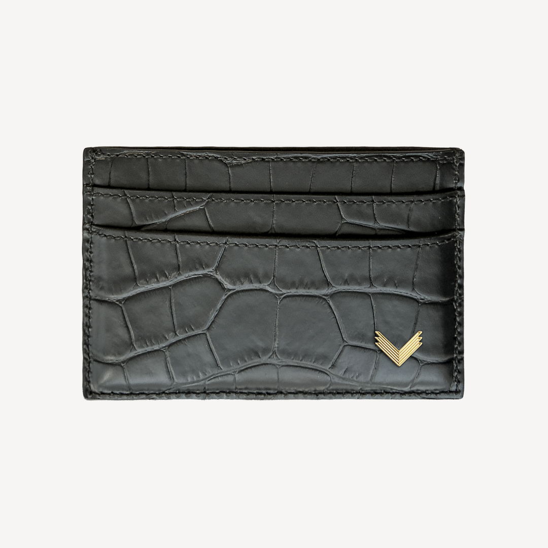Port Card, Piele Vitel, Textura Crocodil