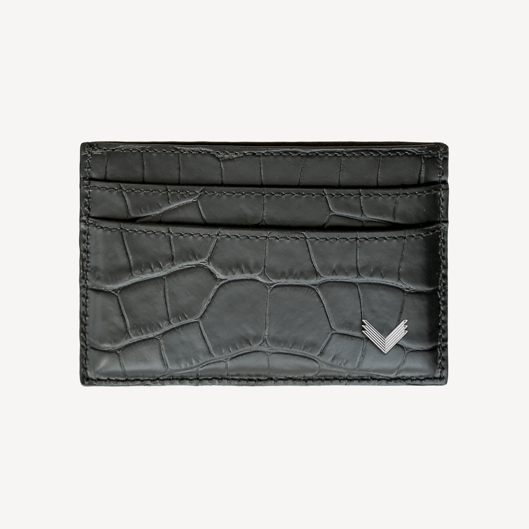 Port Card, Piele Vitel, Textura Crocodil