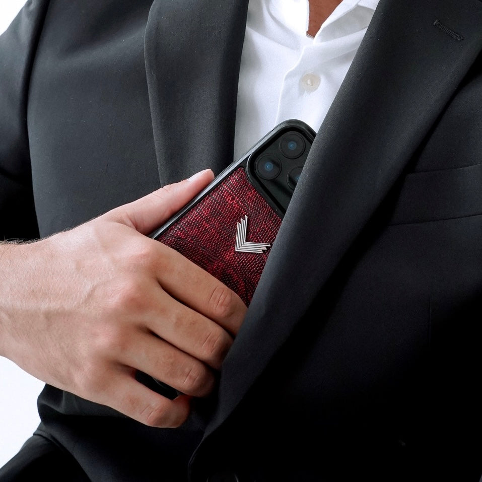 Husa Telefon iPhone 17 Air, Piele Vitel, Textura Lizard