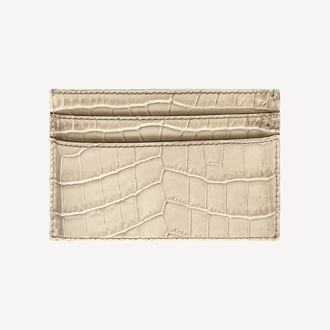 Port Card, Piele Vitel, Textura Crocodil