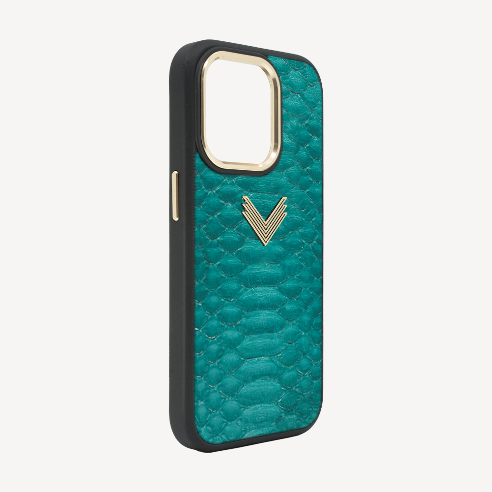 Husa Telefon iPhone 14 Pro, Piele Piton, VLogo Antique