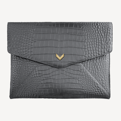 Husa Laptop MacBook, Piele Vitel, Textura Crocodil