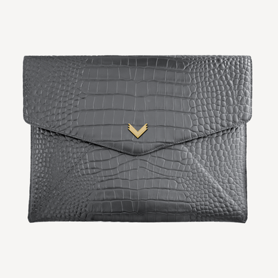 Husa Laptop MacBook, Piele Vitel, Textura Crocodil